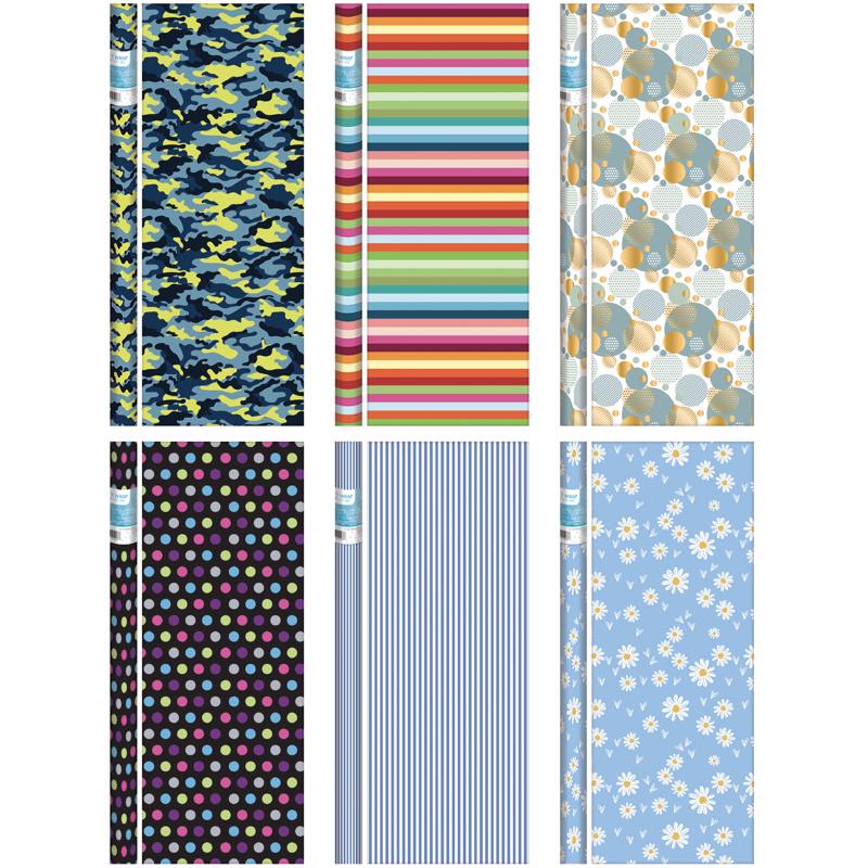 Paper Images Assorted General Gift Wrap, Pack of 64