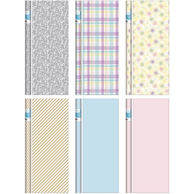 Paper Images Assorted Baby/Wedding Gift Wrap, Pack of 64
