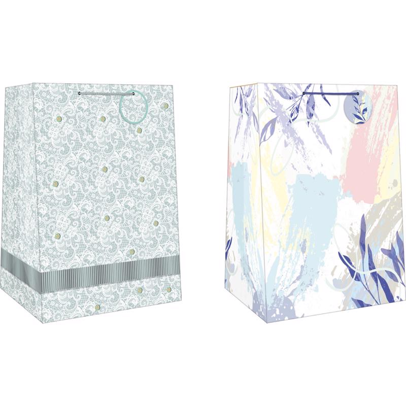 Paper Images Assorted Mega Wide Jumbo Wedding Gift Bag, Pack of 12