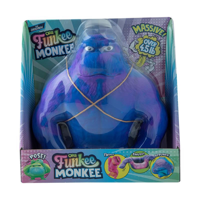 ORB Monkee Strechee Toy Brown, Pack of 4