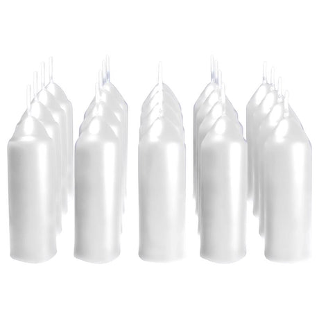 UCO White Unscented Scent Candle, Pack of 20