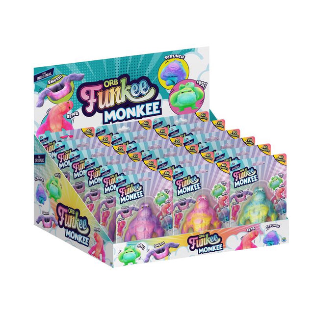 ORB Funkee Monkee Stretchee Toy Assorted, Pack of 18