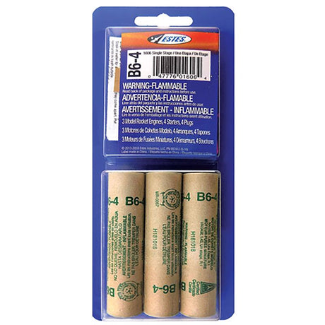 Estes Model Rocket Engines Brown 3 pc, Pack of 12