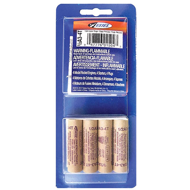 Estes Model Rocket Engines Brown 4 pc, Pack of 12