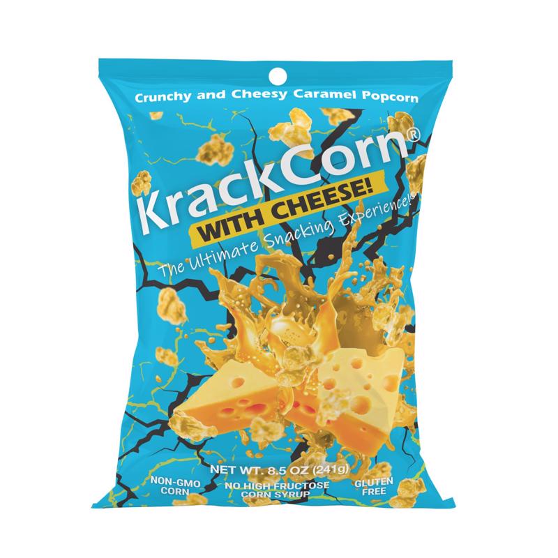 KrackCorn Cheese Popcorn 8.5 oz Bagged, Pack of 6