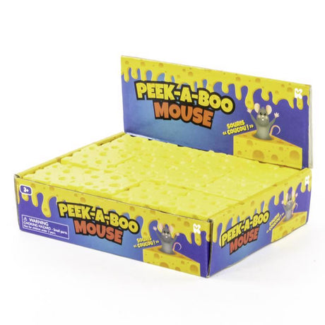 Keycraft Peek A Boo Mouse In Cheese Yellow, Pack of 24