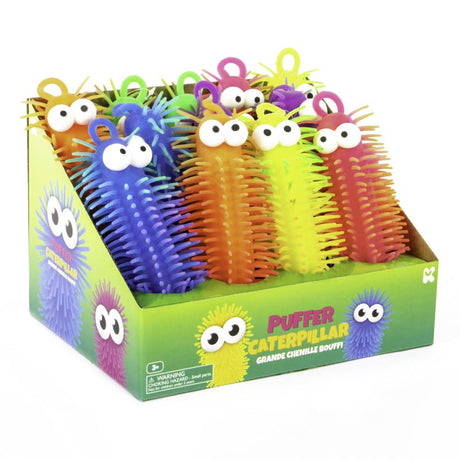 Keycraft Large Puffer Caterpillar Assorted, Pack of 12