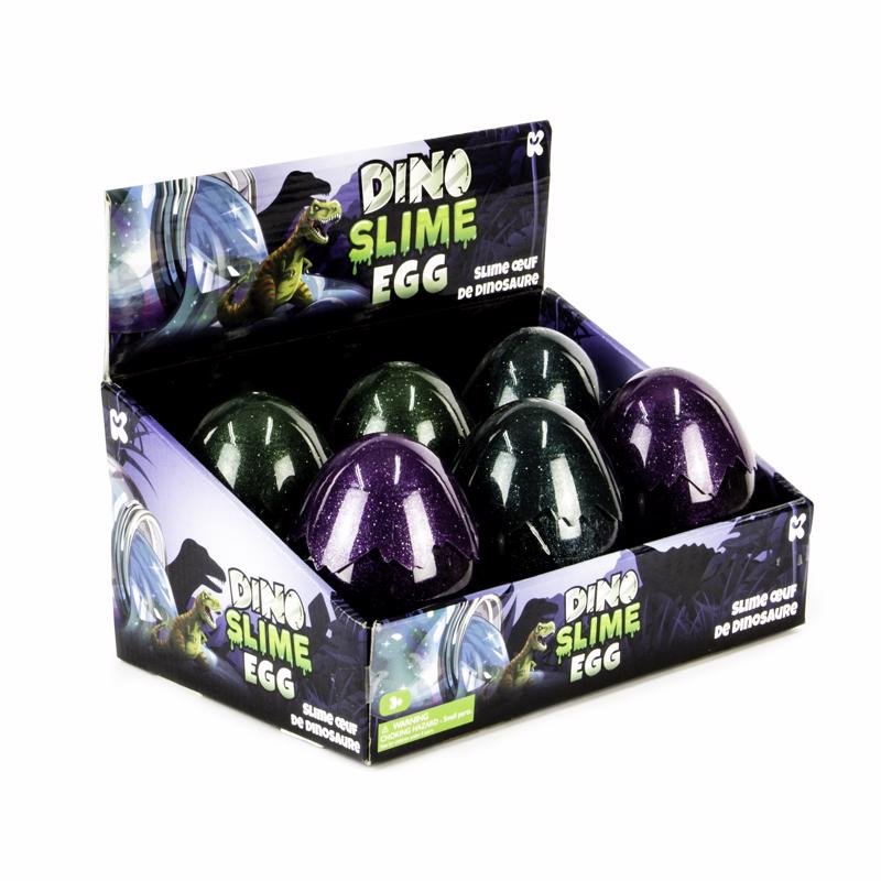 Keycraft Giant Dino Slime Egg Assorted, Pack of 6