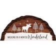 P Graham Dunn Brown/White Walking in a Winter Wonderland Table Decor 5 in., Pack of 4