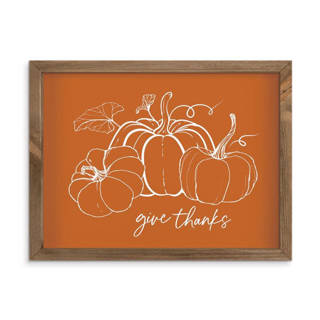 P Graham Dunn 13 in. Pumkin-Give Thanks Wall Decor, Pack of 4
