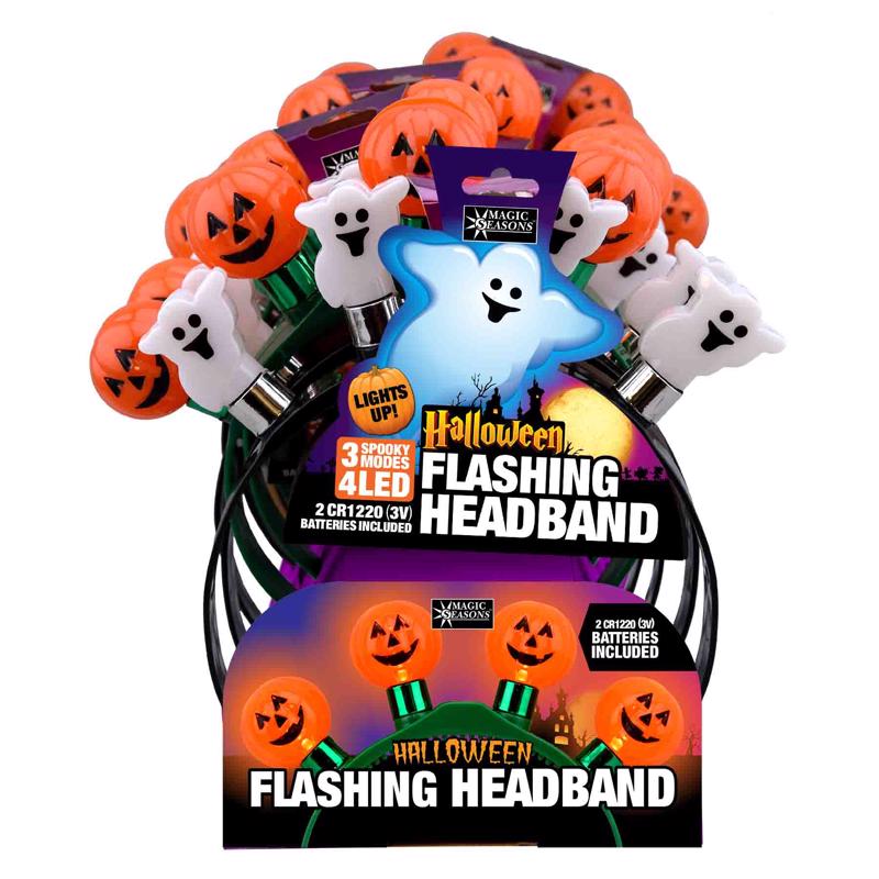 Shawshank LEDz Halloween Flashing Headband 1 pk, Pack of 12