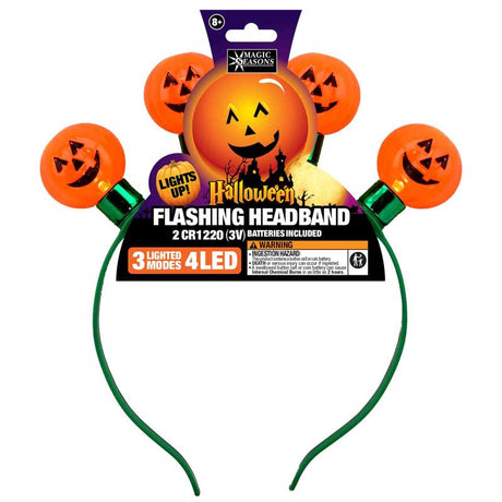 Shawshank LEDz Halloween Flashing Headband 1 pk, Pack of 12