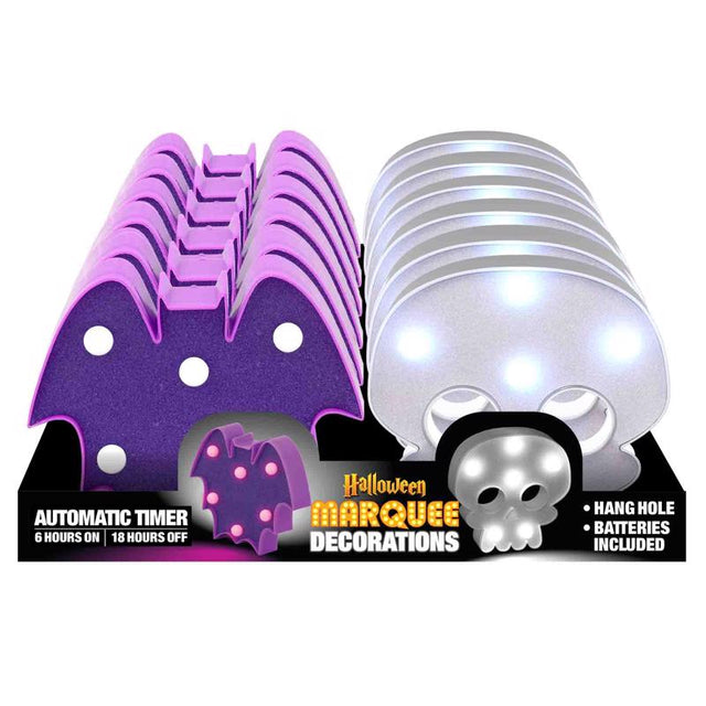 Shawshank LEDz LED Skull and Bat Marquee Light 1 pk, Pack of 12