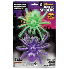 Shawshank LEDz LED Light Up Spiders 2 pk, Pack of 8