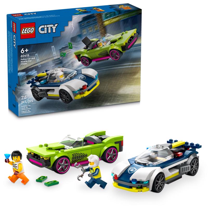 LEGO City Police Car & Muscle Car Chase Building Set Multicolor 213 pc