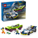 LEGO City Police Car & Muscle Car Chase Building Set Multicolor 213 pc