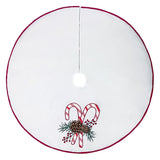Celebrations Home White Candy Cane Tree Skirt, Pack of 4