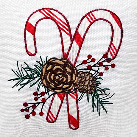 Celebrations Home White Candy Cane Pillow 16 in., Pack of 4