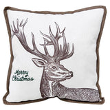 Celebrations Home Merry Christmas Deer Pillow 16 in., Pack of 4