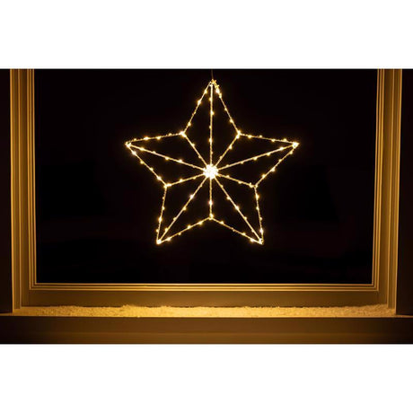 Celebrations LED Warm White Star Silhouette 15 in. Hanging Decor