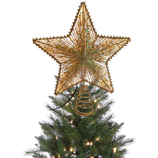 Celebrations LED Gold Star Tree Topper 11.5 in., Pack of 4