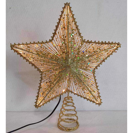 Celebrations LED Gold Star Tree Topper 11.5 in., Pack of 4