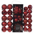 Decoris Red Assorted Ornaments, Pack of 12