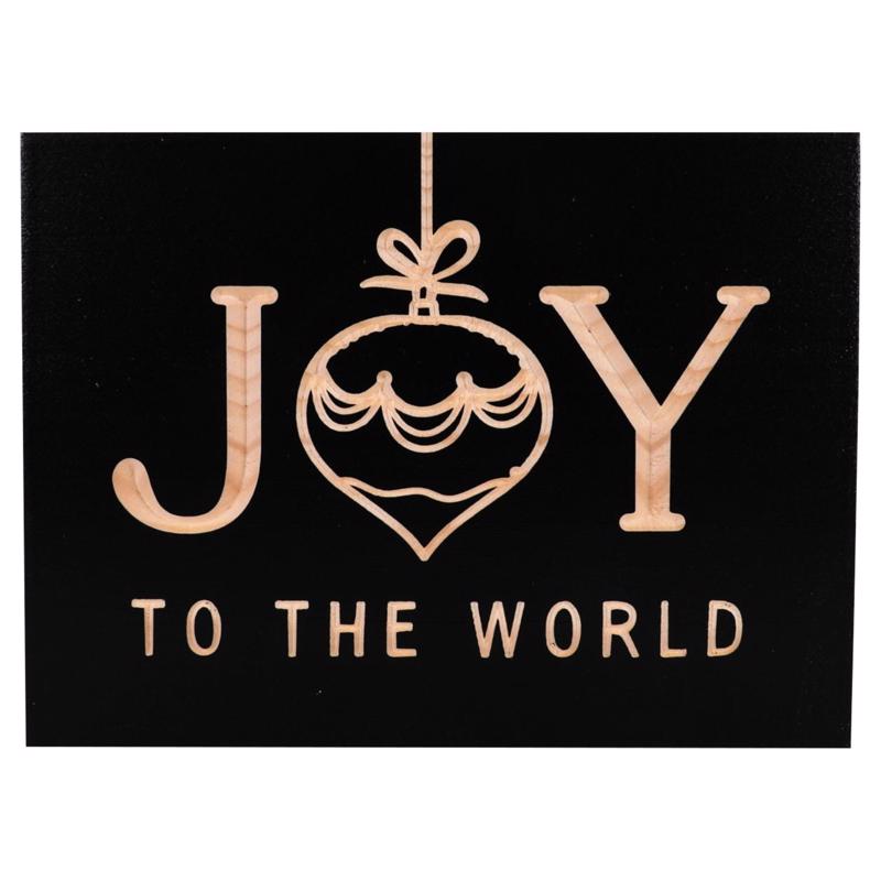 P Graham Dunn Black Joy To The World Word Block 5 in., Pack of 4