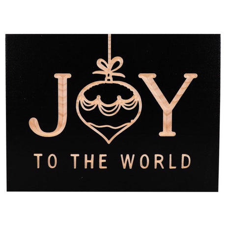 P Graham Dunn Black Joy To The World Word Block 5 in., Pack of 4