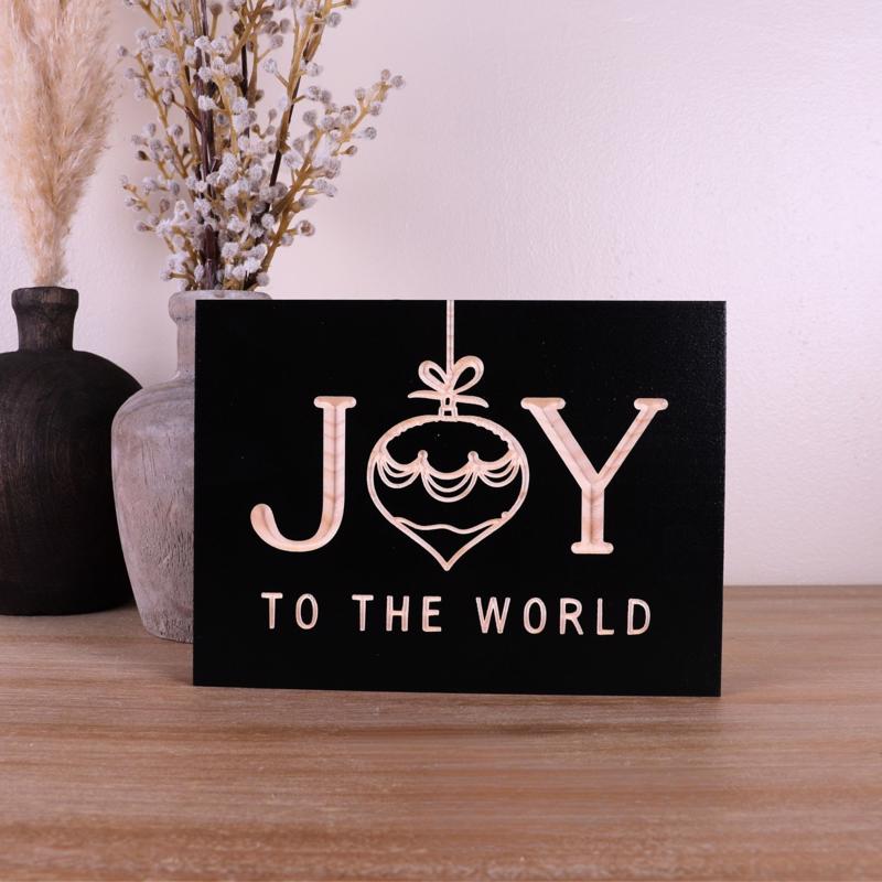 P Graham Dunn Black Joy To The World Word Block 5 in., Pack of 4