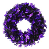 FC Young 17 in. 2 Assorted Designs- Tinsel Pumpkin/Bat Wreath, Pack of 6