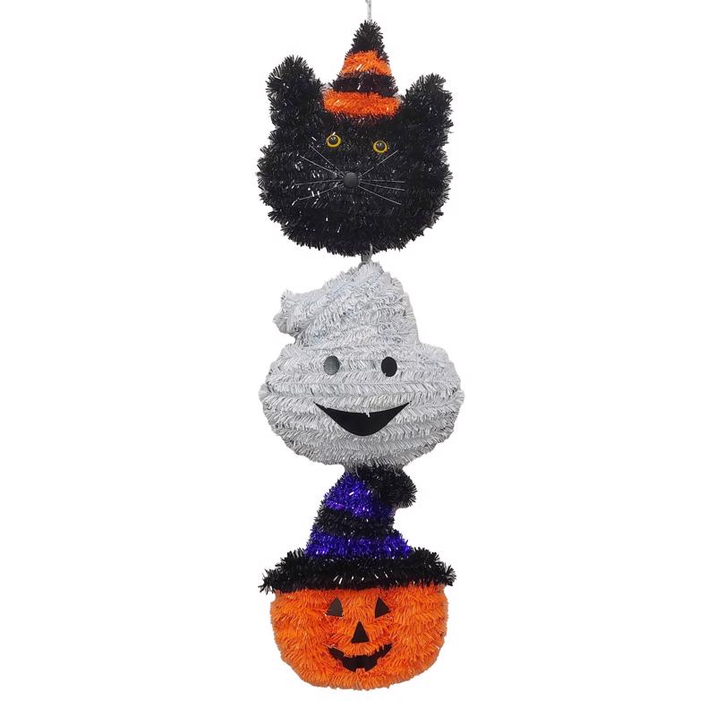 FC Young 23 in. Dangler Cat, Ghost, Pumpkin Hanging Decor, Pack of 6