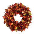 FC Young 17 in. Harvest Maple Leaf Wreath, Pack of 6