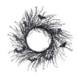 Celebrations Purple 35 ct 20 in. LED Prelit Black Twig Wreath, Pack of 6