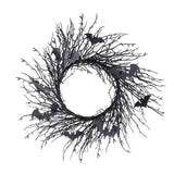 Celebrations Purple 35 ct 20 in. LED Prelit Black Twig Wreath, Pack of 6
