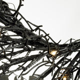 Celebrations Purple 35 ct 20 in. LED Prelit Black Twig Wreath, Pack of 6