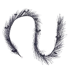 Celebrations Purple 50 ct 9 ft. LED Prelit Black Twig Garland, Pack of 6