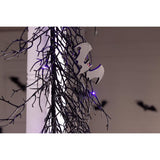 Celebrations Purple 50 ct 9 ft. LED Prelit Black Twig Garland, Pack of 6