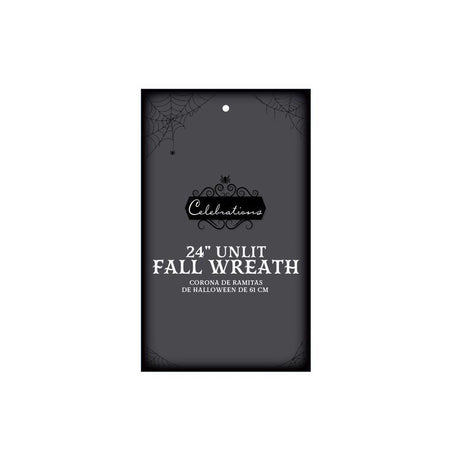 Celebrations 24 in. Unlit Fall Wreath, Pack of 4