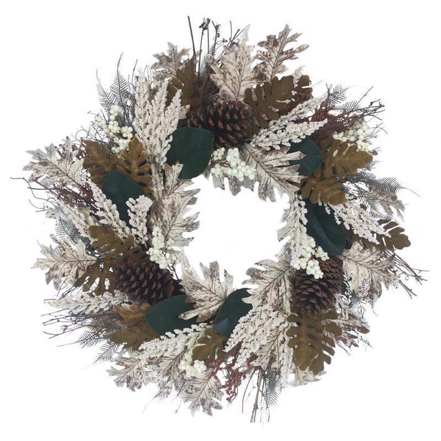 Celebrations 24 in. Unlit Pine and Berry Wreath, Pack of 4