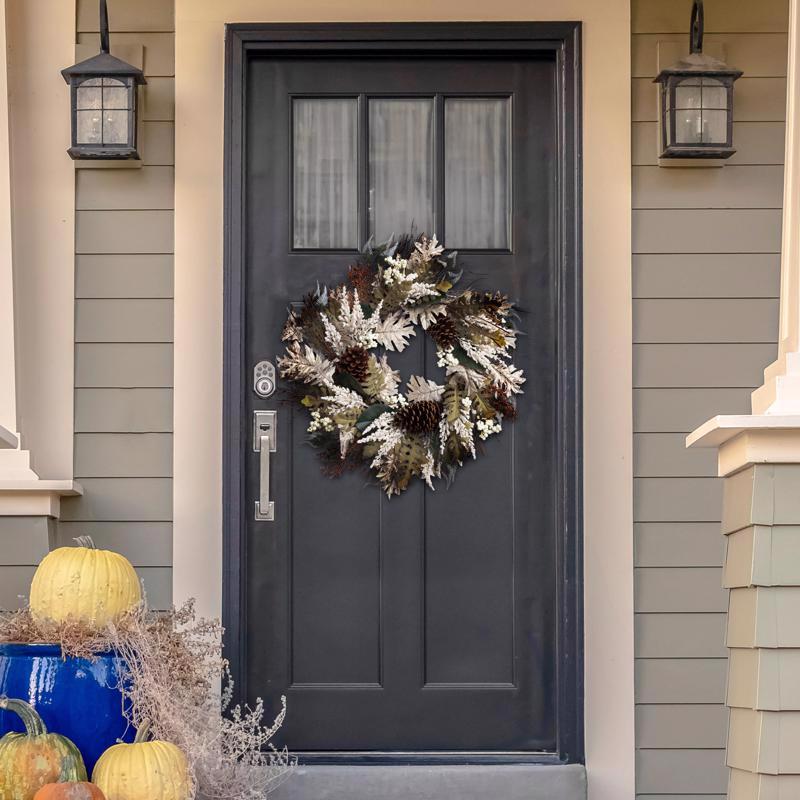 Celebrations 24 in. Unlit Pine and Berry Wreath, Pack of 4