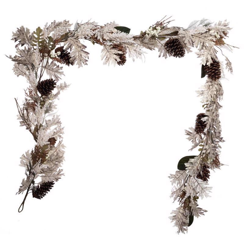 Celebrations 9 ft. Unlit Pine and Berry Garland, Pack of 4