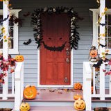 Celebrations Orange/Purple 50 ct 9 ft. LED Prelit Black Skull Garland, Pack of 4