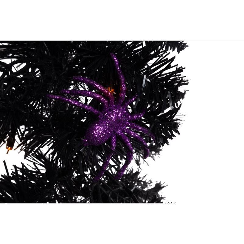 Celebrations Orange 50 ct 10 ft. LED Prelit Spider Garland, Pack of 4