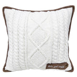 Celebrations Home Brown/White Cozy Knit Pillow 16 in., Pack of 4