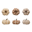Creative Co-Op 3 in. Fabric Pumpkin Halloween Decor, Pack of 24