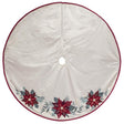 Dyno Ivory Poinsettia Tree Skirt 48 in., Pack of 4