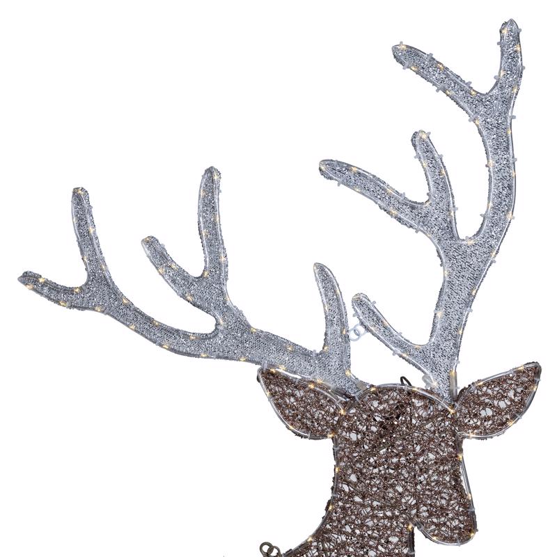Celebrations LED Warm White Deer Silhouette 48 in. Yard Decor