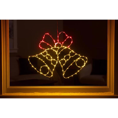 Celebrations LED Multi Bell Silhouette 15 in. Hanging Decor