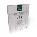 Celebrations LED Red/White Santa Head Silhouette 15 in. Hanging Decor